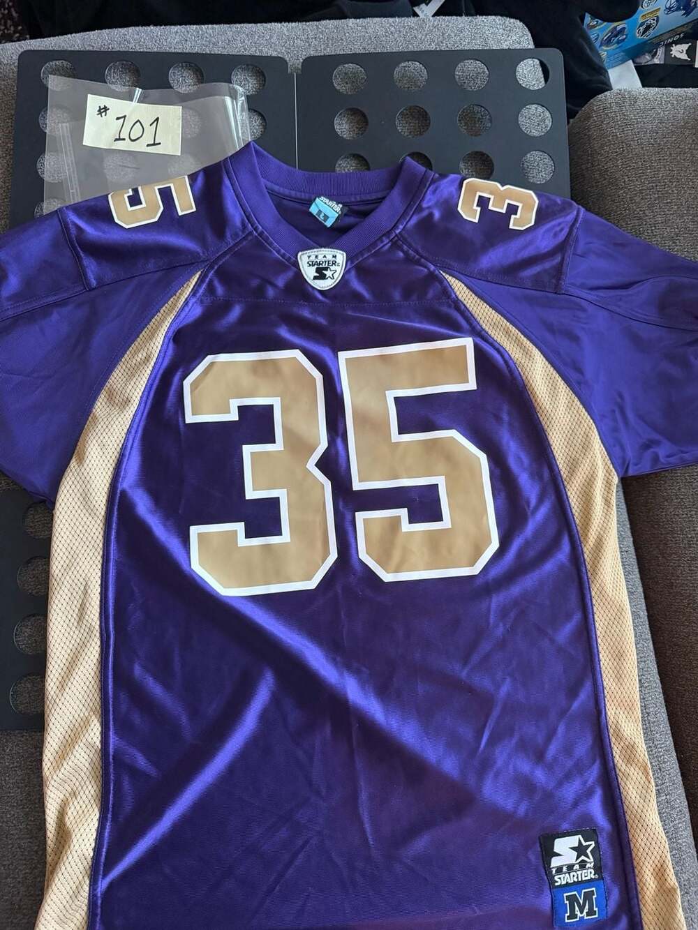 Vintage Starter Washington Huskies Football Jersey Size M Purple Gold